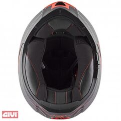 Givi / ジビ Hps Hx21 フリップアップ ヘルメット Graphics Globe Shiver ブラック/チタン/レッド マット サイズ 56/S | HX21FSHBR56