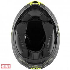 Givi / ジビ Hps Hx21 フリップアップ ヘルメット Graphics Globe Shiver ブラック/チタン/イエロー マット サイズ 56/S | HX21FSHBT56