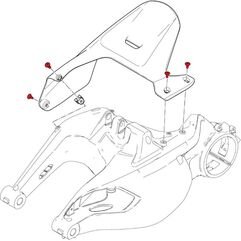 CNC Racing / シーエヌシーレーシング Screw kit rear mudguard Ducati | KV455