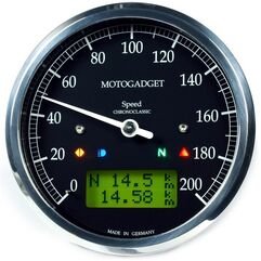 Motogadget / モトガジェット クロノクラシック スピード (グリーンLCD) ポリッシュベゼル | 2004080