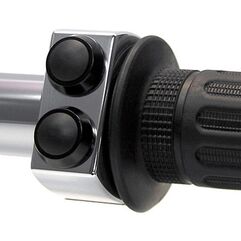 Motogadget / モトガジェット Mo.Switch プッシュボタン(3ボタン) 22mm ハウジング ポリッシュハウジング/ブラックボタン | 4000327