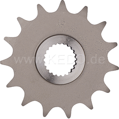 Kedo 15T Sprocket, Fine Geared Shaft (. Collar approx 4mm, 15.6mm total thickness, alternative 27109) | 90137