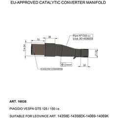 LEOVINCE / レオビンチ SBK EU-APPROVED CATALYTIC CONVERTER MANIFOLD EU-APPROVED | 16038