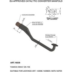 LEOVINCE / レオビンチ SBK EU-APPROVED CATALYTIC CONVERTER MANIFOLD EU-APPROVED | 16039