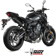 MIVV / ミヴマフラー SPORT Full sys. 2x1 Muffler DELTA RACE STEEL BLACK WITH CATALYZER CONVERTING KIT For YAM | Y.044.LDRB