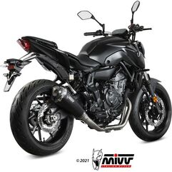 MIVV / ミヴマフラー SPORT Full sys. 2x1 Muffler DELTA RACE STEEL BLACK WITH CATALYZER CONVERTING KIT For YAM | Y.045.LDRB