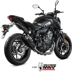 MIVV / ミヴGP スリップ オン ブラックステンレススチール for YAMAHA MT 07 (2014 - 2016) | Y.045.LXB