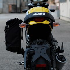 Unitgarage / ユニットガレージ Side Pannier Canvas + Subframe Ducati Scrambler Series, Black/Black | U001+1007_Black-Black