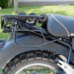 Unitgarage / ユニットガレージ Side Pannier Canvas + Subframe R 1200 R, Black/Brown | U001+1421-Black-Brown