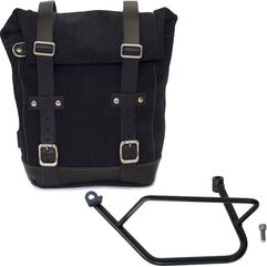 Unit Garage WAXED SUEDE SIDE PANNIER + LEFT SUBFRAME KAWASAKI Z900RS, JetBlack | U002-1021SX-JetBlack