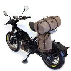 Unit Garage WAXED SUEDE SIDE PANNIER + SUBFRAME HUSQVARNA 401, Mossgrey | U002-3000-Mossgrey