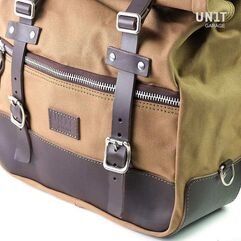 Unitgarage / ユニットガレージ A universal side bag in Canvas, Beige/Brown | U003-Beige-Brown