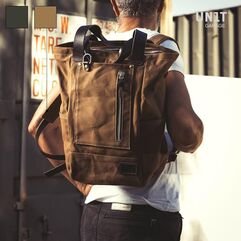 Unitgarage / ユニットガレージ Namib 18L Canvas backpack, Beige/Brown | U016-Beige-Brown