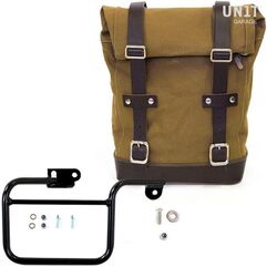 Unitgarage / ユニットガレージ Side Pannier Canvas + Subframe K Series, Beige/Brown | U001+1806-Beige-Brown