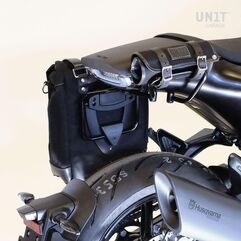 Unitgarage / ユニットガレージ Side Pannier Canvas + Subframe husqvarna vitpilen 701, Black/Black | U001+3001-Black-Black