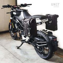 Unitgarage / ユニットガレージ Side Pannier Canvas + Right Subframe husqvarna 200 (2020 until now), Black/Black | U001+3003DX-Black-Black