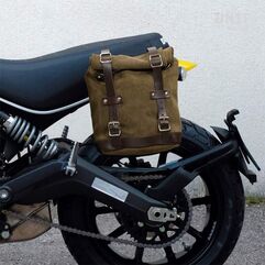 Unitgarage / ユニットガレージ Waxed Suede Side Pannier + Subframe Ducati Scrambler Series, MossGrey | U002+1007-MossGrey