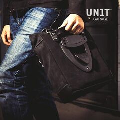 Unitgarage / ユニットガレージ Waxed Suede Side Pannier + Right Subframe husqvarna 200 (2020 until now), JetBlack | U002+3003DX-JetBlack