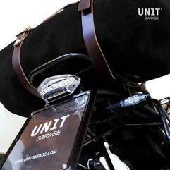 Unitgarage / ユニットガレージ Kalahari Duffle Bag 43L Canvas, Black/Brown | U014-Black-Brown