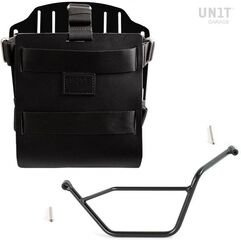 Unitgarage / ユニットガレージ Carrying system in aluminum with adjustable leather front, Quick Release System and frame, Black/Black | U085+U000+1524SX-Black-Black