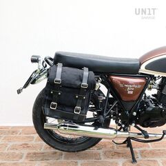 Unitgarage / ユニットガレージ Side Pannier Canvas + Right Subframe Mash, Black/Black | U001+2600DX-Black-Black