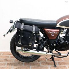 Unitgarage / ユニットガレージ Waxed Suede Side Pannier + Right Subframe Mash, JetBlack | U002+2600DX-JetBlack