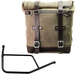 Unitgarage / ユニットガレージ Waxed suede side pannier Scram 22L-30L + Subframe R 1200 R, MossGrey | U202+1421-MossGrey