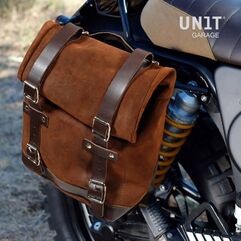 Unitgarage / ユニットガレージ Waxed suede side pannier Scram 22L-30L + Subframe K Series, ColoradoBrown | U202+1806-ColoradoBrown