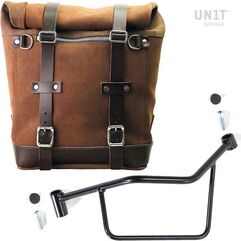 Unitgarage / ユニットガレージ Waxed suede side pannier Scram 22L-30L + Left Subframe R 1200 R LC, ColoradoBrown | U202+2101SX-ColoradoBrown