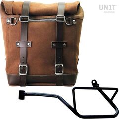 Unitgarage / ユニットガレージ Waxed suede side pannier Scram 22L-30L + Left Subframe Guzzi V7_850, ColoradoBrown | U202+2216SX-ColoradoBrown