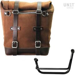 Unitgarage / ユニットガレージ Waxed suede side pannier Scram 22L-30L + Left Subframe Guzzi V85 TT, ColoradoBrown | U202+2251SX-ColoradoBrown