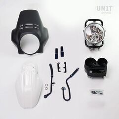 Unitgarage / ユニットガレージ Kit front headlight PRO FENOUIL R850GS - R1100GS, Matt black+Alpinewhite | 1581-Mattblack+Alpinewhite