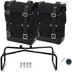 Unitgarage / ユニットガレージ Two Side Panniers Canvas + Double Subframe NineT, Black/Black | 2xU001+1626+A2_Black-Black