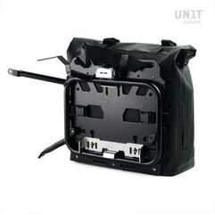 Unitgarage / ユニットガレージ Two Khali side panniers in TPU 35L - 45L + Pair of aluminium plates mountable on Atlas or similar frame | 2xUG002+AL0C_atlas-or-similar-frame