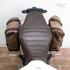 Unit Garage Seat cover in Brown Leather (long seat) | COD. 2512Brown