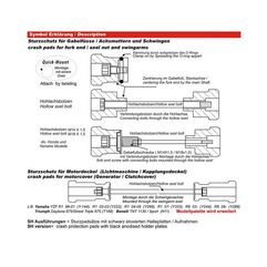 GSGモトテクニック クラッシュパッドセット (リアホール用) for SWM 125 Varez (2020 -) | 44-32-351-SWM1