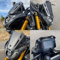 Pyramid Plastics / ピラミッドプラスチック Metal Fly Screen | Matte Black | Yamaha MT-09 2021> | 22161M