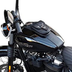 Ends Cuoio / エンズクオイオ バッグ 2018-new Softail ソフィテル Standard, Street Bob and Breakout スマートタンクバッグ - ブラックレザー - ココアステッチ | SBSFT18.N.CTC