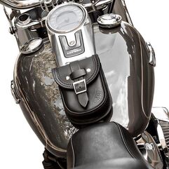 Ends Cuoio / エンズクオイオ バッグ 2018-new Fat Boy（ファットボーイ） タンクバッグ - ブラックレザー - グレーステッチ | SERBFBY18.N.CTGR