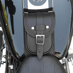 Ends Cuoio / エンズクオイオ バッグ 2000-2017 Softail ソフィテル タンクバッグ - ツートンダークレザー - ブラックステッチ | SERBSFT17.TTD.CTN