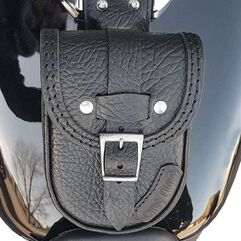 Ends Cuoio / エンズクオイオ バッグ 2018-new Sport Glide（スポーツグライド） タンクバッグ - ブラックレザー - ゴールドステッチ | SERBSG18.N.CTOR