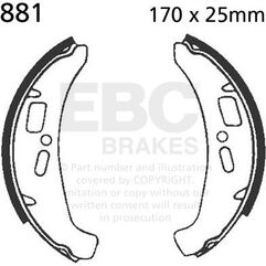 EBCブレーキ Plain モーターサイクル リプレイスメント ブレーキシューズ リア左側用 | 881