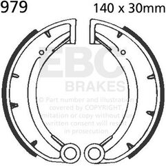 EBCブレーキ Plain モーターサイクル リプレイスメント ブレーキシューズ リア左側用 | 979