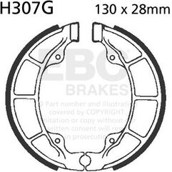 EBCブレーキ モーターサイクル 溝付き リプレイスメント ブレーキシューズ リア左側用 | H307G