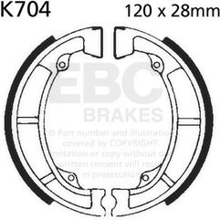 EBCブレーキ Plain モーターサイクル リプレイスメント ブレーキシューズ フロント左側用 | K704
