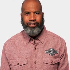 Harley-Davidson Shirt-Woven, Tawny Port | 96379-23VM