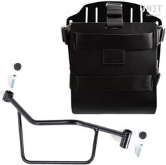 Unitgarage / ユニットガレージ Carrying system in aluminum with adjustable leather front, Quick Release System and frame, Black/Black | U085+U000+2101DX-Black-Black