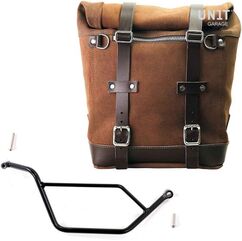 Unitgarage / ユニットガレージ Waxed suede side pannier Scram 22L-30L + Right subframe Bmw GS 850/1100/1150 e AD, ColoradoBrown | U202+1524DX-ColoradoBrown