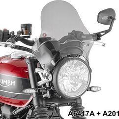 GIVI / ジビ Universal Screen, Light Smoke, dim. HxW 29,5x34 cm, fitting kit not included | A201