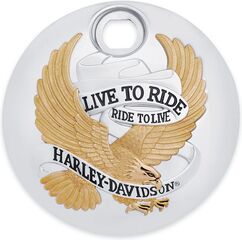 ハーレーダビッドソン フュエルタンクコンソールドア 08年以降 Live To Ride ゴールド | 61335-09A
